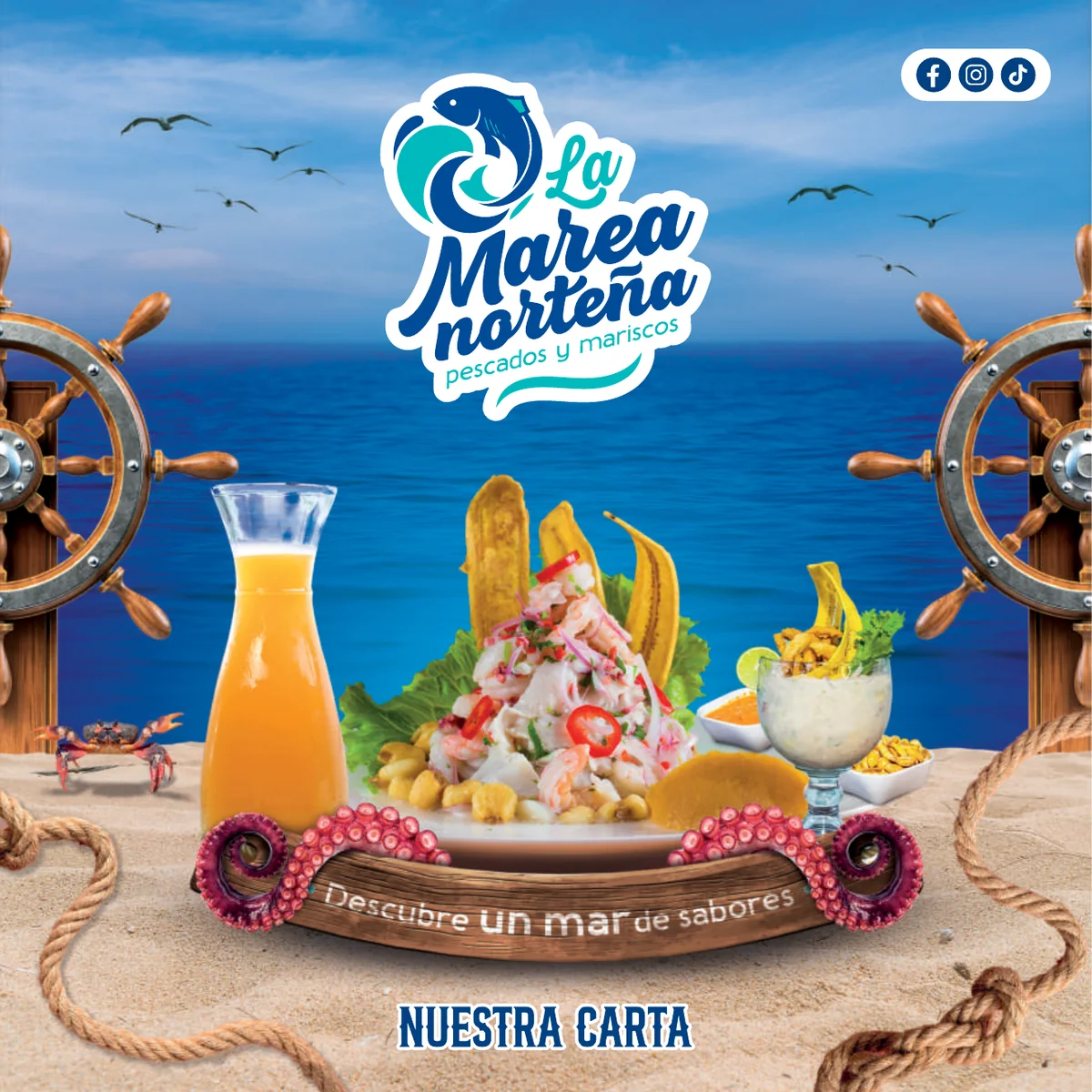 Portada de la carta de La Marea Norteña